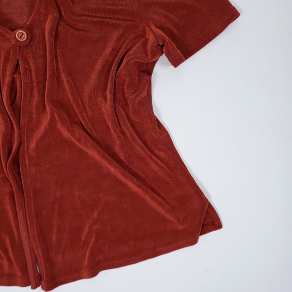 Vintage Rust Button-Front Top - Picture 6 of 10